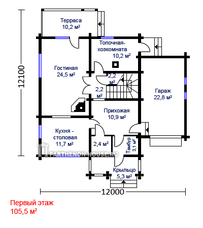 1 этаж Проект дома ДГ 156-9